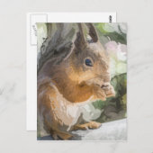 リス ポストカード (正面/裏面)