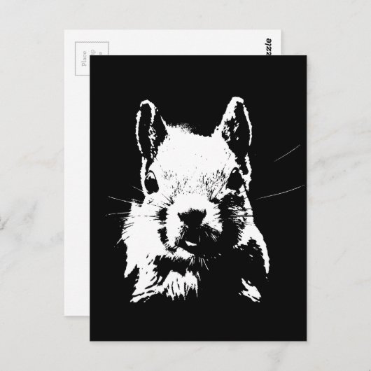 リス ポストカード (正面/裏面)