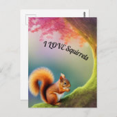 リス ポストカード (正面/裏面)