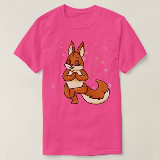 リス・ヨガ Tシャツ (デザイン正面)