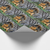 リス ラッピングペーパー (角)