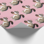 リス ラッピングペーパー (角)