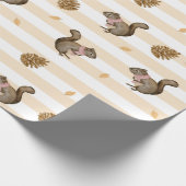 リス ラッピングペーパー (角)