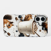 リス&ラテウィムシー – コテージコアフォンケース iPhone 16ケース (裏面横)