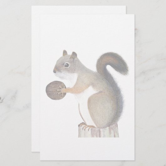 リス 便箋 (正面/裏面)
