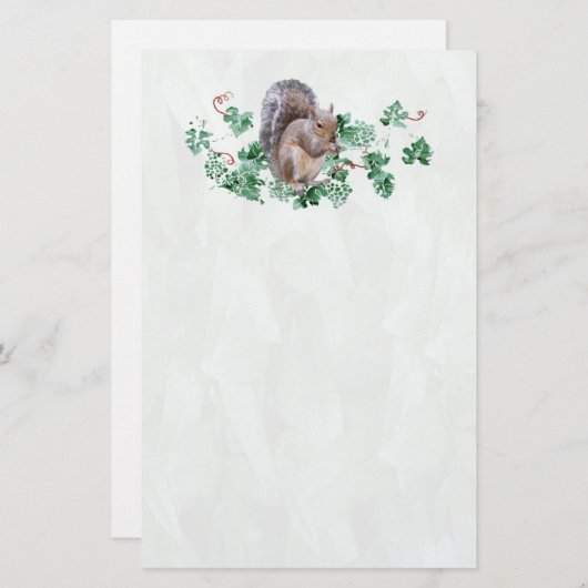 リス 便箋 (正面/裏面)