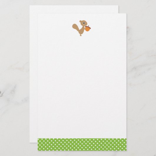 リス! 便箋 (正面/裏面)