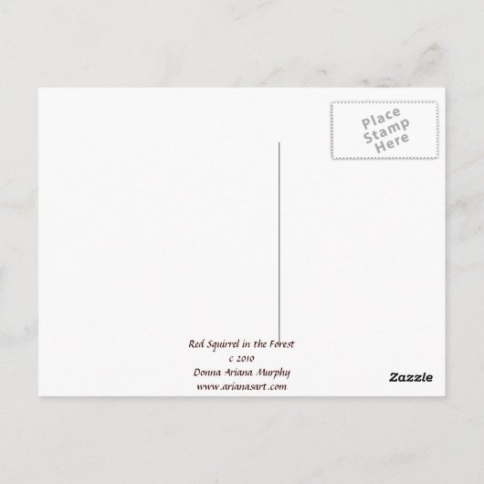 リス – 信頼 ポストカード (裏面)