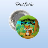 リス、再び地球を素晴らし作る、環境 缶バッジ