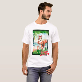 リス「夏来だ！」 Tシャツ