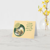 リス/尻尾の悪い日ユーモアのある/元気か? カード (黄色い花)