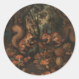 リス – 文房具用の丸いシール ラウンドシール