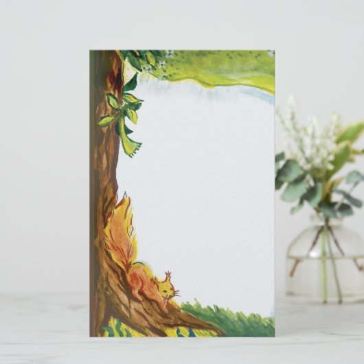 リス-文房具 便箋 (スタンド正面)