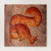 リス – 木材 ジグソーパズル (横)