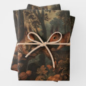 リス – 油絵スタイルラッピングギフト紙 ラッピングペーパーシート (インサイチュ)