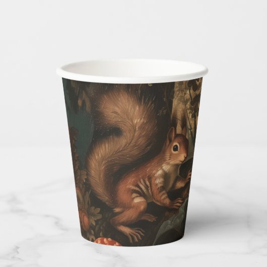 リス – 紙カップサイズ236ml紙カップ 紙コップ (正面)