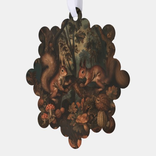 リス – 紙カード装飾文房具 オーナメントカード (左)