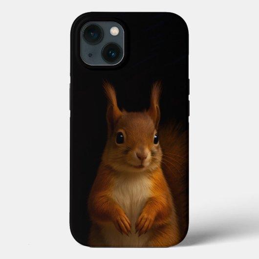 リス 赤い リス ブラック4ラグジュアリーiPhone 13ケース Case-Mate iPhoneケース (裏面)