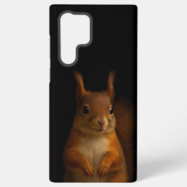 リス 赤い リス ブラック4ルクセ Galaxy S22 Ultra ケース