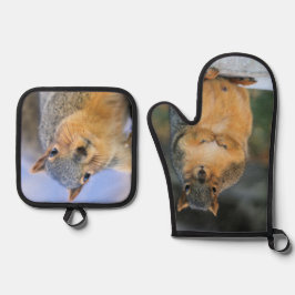 リス 鍋つかみ&鍋敷きセット