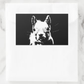 リス 長方形シール (バッグ)