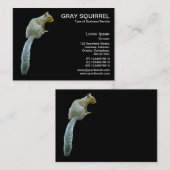 リス – 黒 名刺 (正面/裏面)