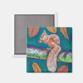 リス – Acorn Harvest マグネット (正面/裏面)