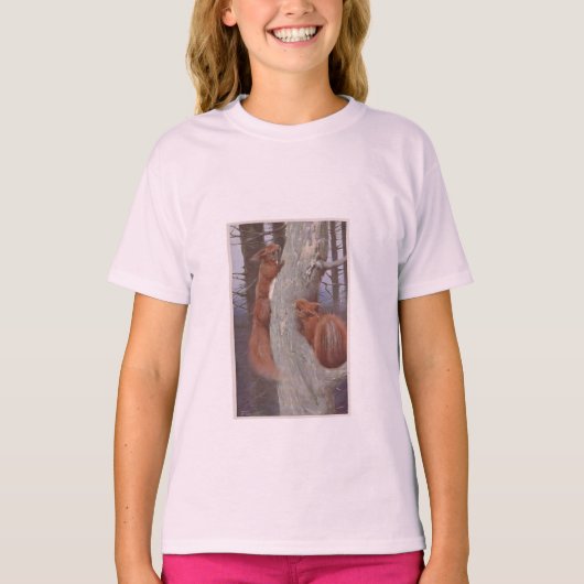 リス (Sciurus vulgaris) Tシャツ (正面)