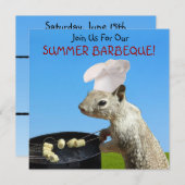 リスBBQ招待状 招待状 (正面/裏面)