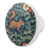 リスWilliam Morrisスタイル右向きフローラ セラミックノブ (右)