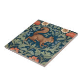 リスWilliam Morrisスタイル右向きフローラ タイル (側面)