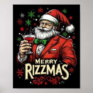 リズおもしろいマメリーサンタ・クリスマス ポスター