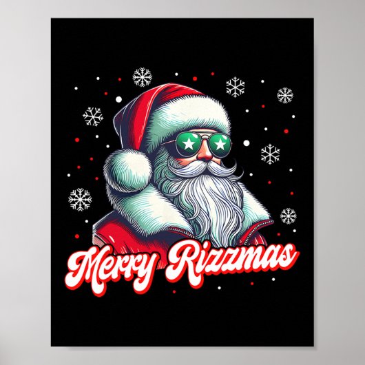 リズおもしろいマメリースリズサンタクロースChrimas Cos ポスター (正面)
