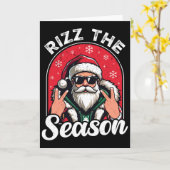 リズが季節を面白くする サンタクロース リズマスC カード (黄色い花)