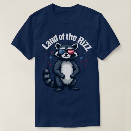 リズの国 トランプ アライグマ 7月4日 サタイア Tシャツ (デザイン正面)
