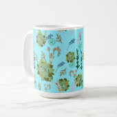 リズの多肉園という名のマグカップ コーヒーマグカップ (正面左)