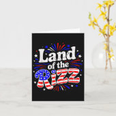 リズの楽しい国 アメリカ独立記念日 7月4日 アメリカ国旗 カード (黄色い花)
