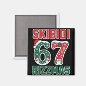 リズクリスマス67 楽しいクリスマス Gen Alpha スキビディ リズ マグネット (正面/裏面)