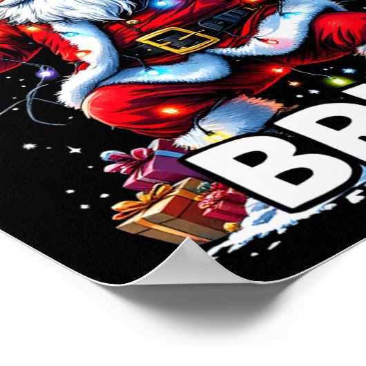 リズザシーズンブルズリメリーッツマスブルサンタ ポスター (角)