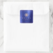 リズマンダラピンクローズコバルトブルーメタリック スクエアシール (バッグ)