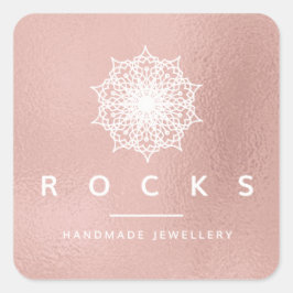 リズマンダラピンクローズメタリックホワイト1 スクエアシール