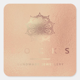 リズマンダラピンクローズ金ゴールドメタリックホワイト4 スクエアシール