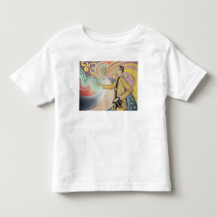 リズミカルな背景のエナメルに対して トドラーTシャツ
