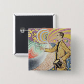 リズミカルな背景のエナメルに対して 缶バッジ (正面&裏面)