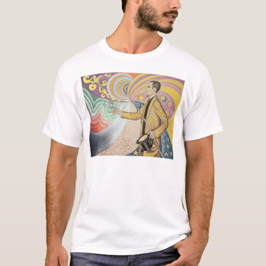 リズミカルな背景のエナメルに対して Tシャツ (正面)
