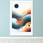 リズミカルな輪郭 キャンバスプリント (インサイチュ (ウッドフロア))