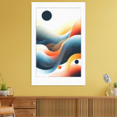 リズミカルな輪郭 キャンバスプリント (インサイチュ (リビング))