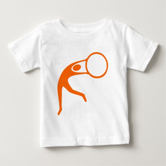 リズミカル体操姿 – オレンジ ベビーTシャツ (正面)