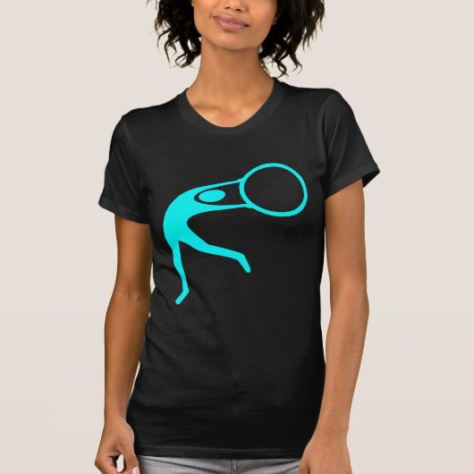リズミカル体操姿 – シアン Tシャツ (正面)