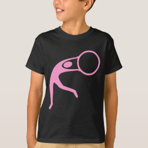 リズミカル体操姿 – ピンク Tシャツ